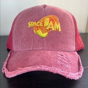 Space Jam Distressed Red Cap